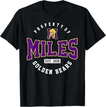 Property of Miles College Athletics Arch Vintage Design T-Shirt