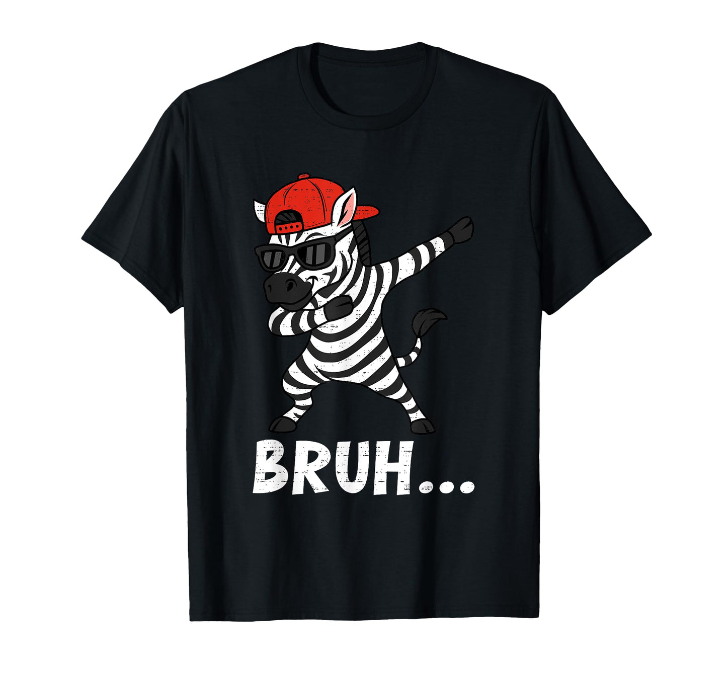 Funny Dabbing Zebra Bruh Bro Dab Meme Humor Animal Lovers T-Shirt