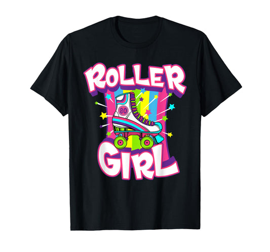Roller Girl Funny 70s Vintage Roller Skate Seventies Costume T-Shirt