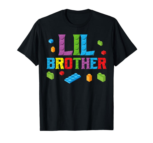Lil Brother Master Builder Building Bricks Blocks Family Set T-Shirt