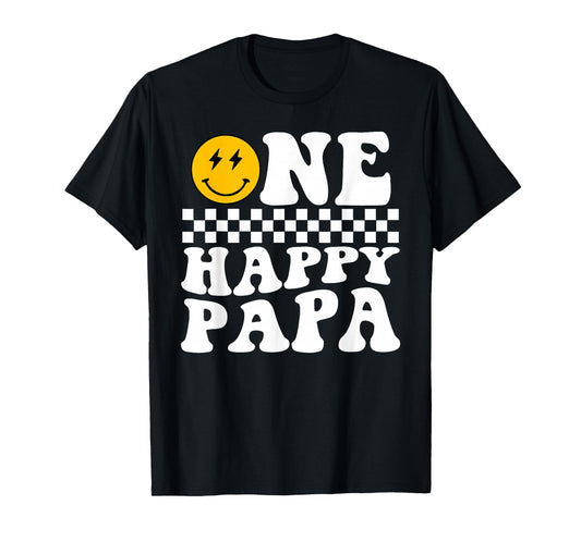 One Happy Dude 1st Birthday One Cool Papa Family Matching T-Shirt