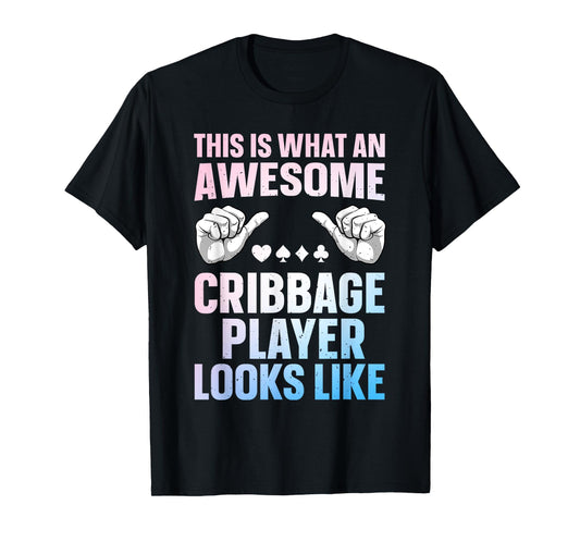 Cribbage Art For Men Women Cribbage Board Cribbage Players T-Shirt