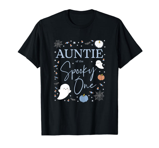 Auntie of the Spooky One First Birthday Boy 1st Halloween T-Shirt