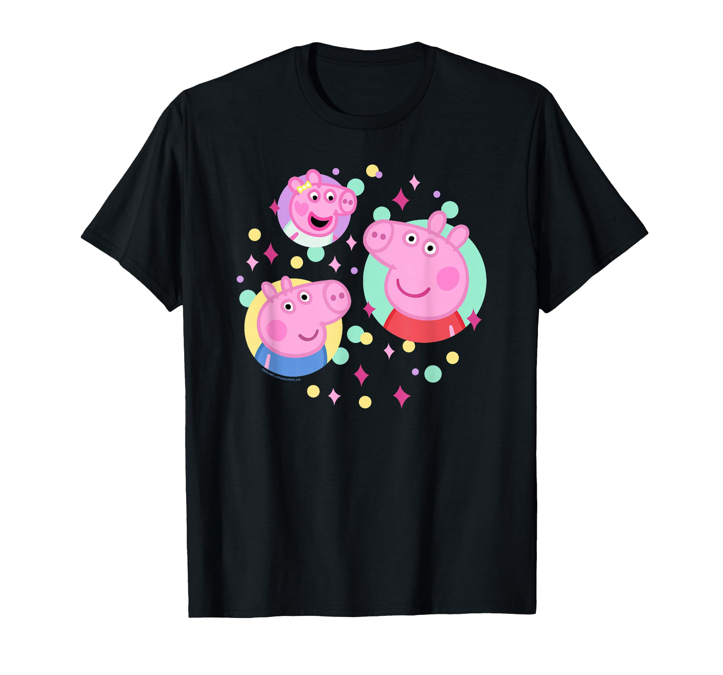Peppa Pig 20th Anniversary Colorful Siblings Portrait T-Shirt