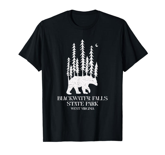 Pine Trees On A Bear Vintage Blackwater Falls West Virginia T-Shirt