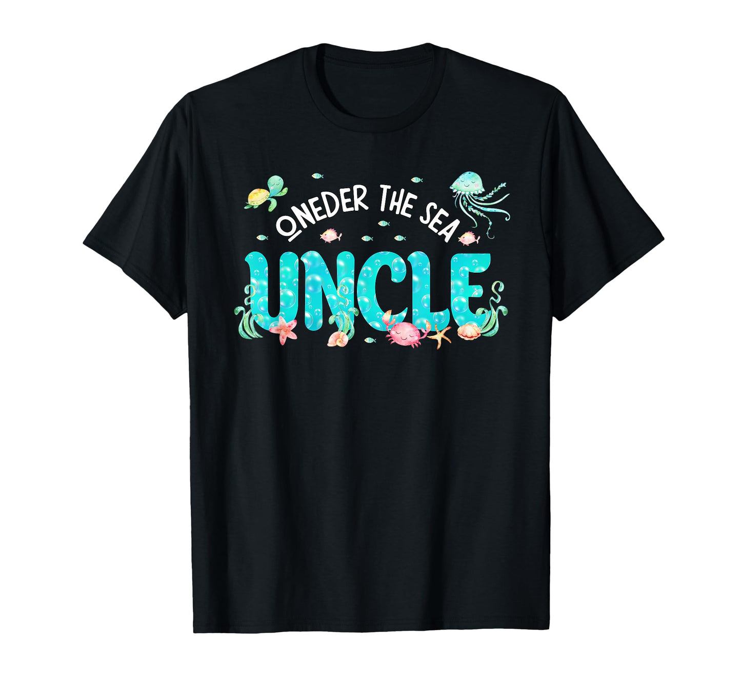 Mens Under Sea Uncle Birthday Girl Boy Matching Family Party T-Shirt