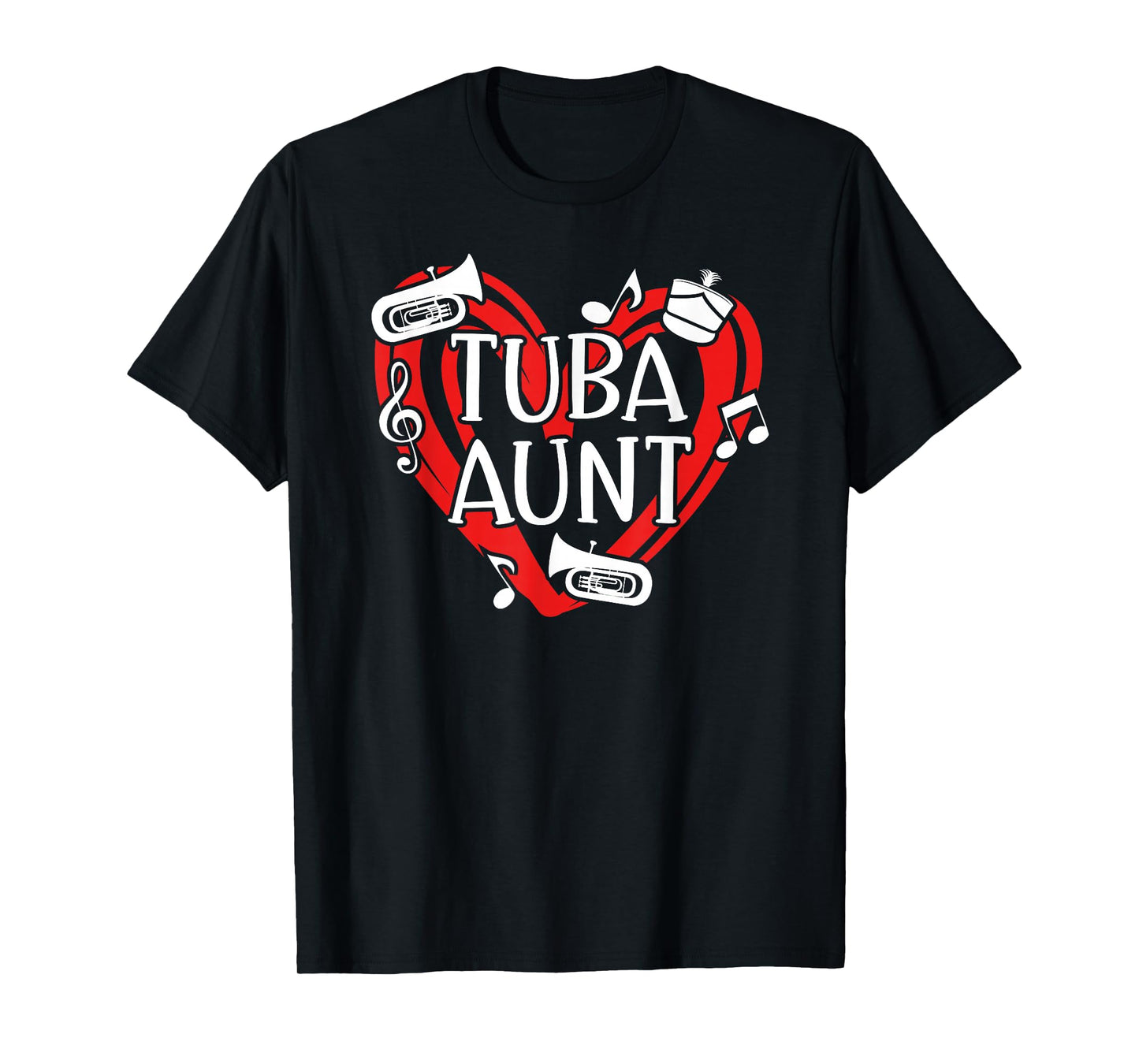 Tuba Aunt of A Tuba Player Auntie Heart Tubist Aunt T-Shirt