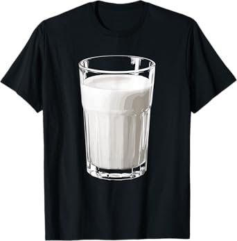 Glass Of Milk Shirt Adult Kids Men Women Glass Milk Costume T-Shirt
