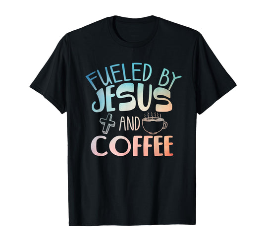 Cool Coffee & Jesus Art For Men Women Christian Coffee Lover T-Shirt