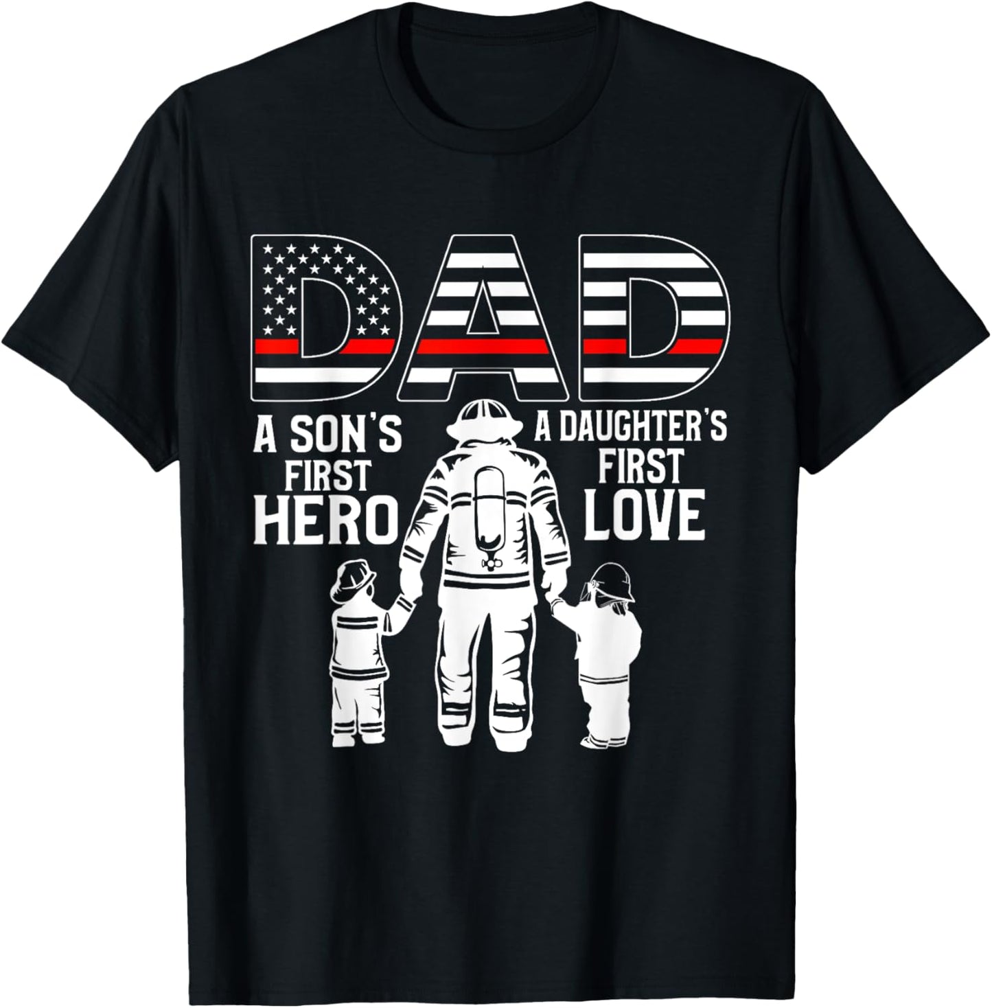 Proud Firefighter Dad Daddy Fireman Dad Father’s day Men T-Shirt