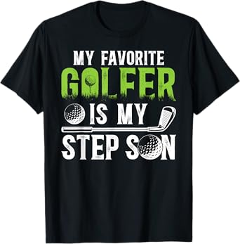 Proud Golf Step-Dad Golf Player Stepfather Golfer Stepdad T-Shirt