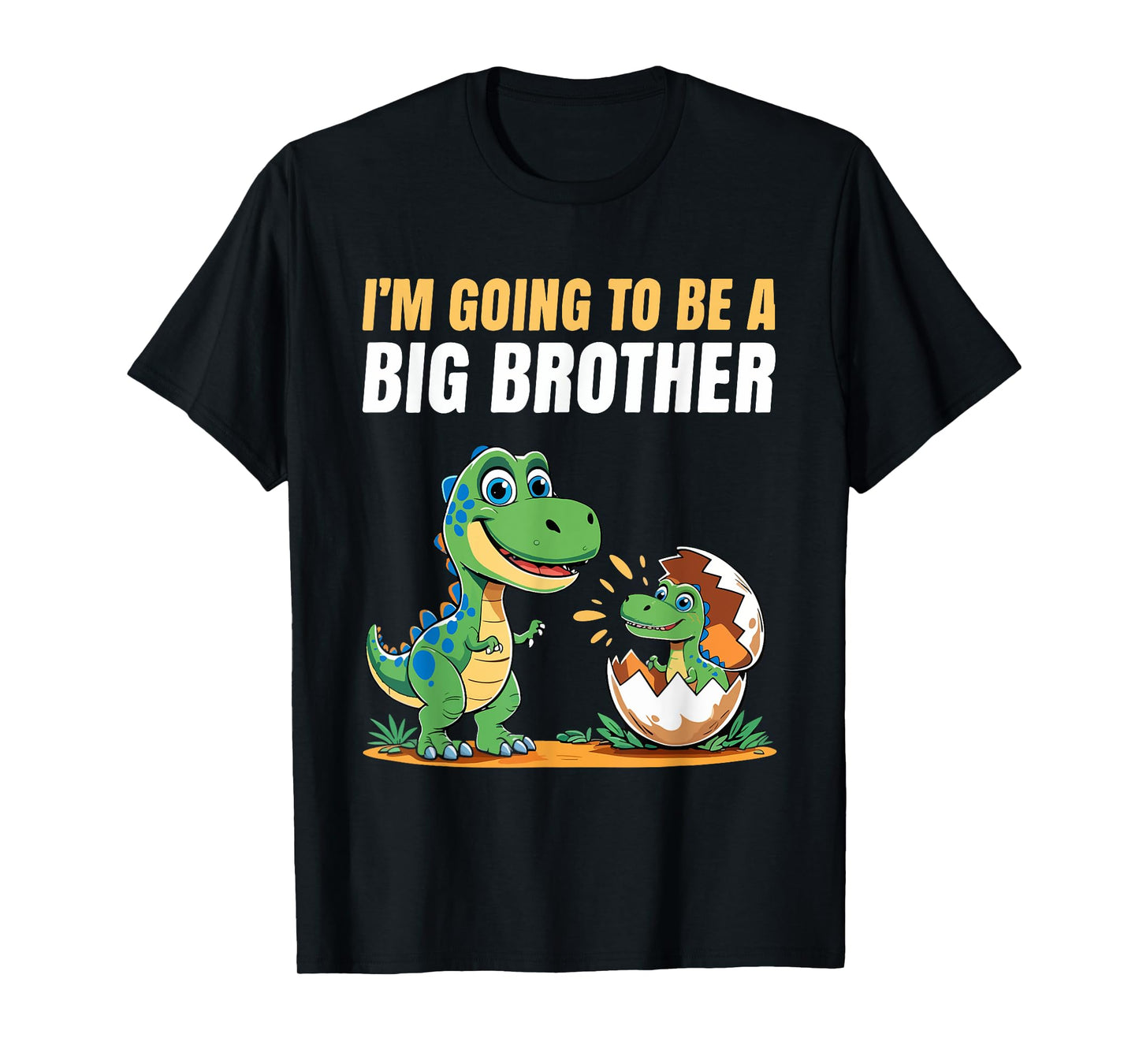 Kids I'm Going To Be A Big Brother Dinosaur Cute T-rex T-Shirt