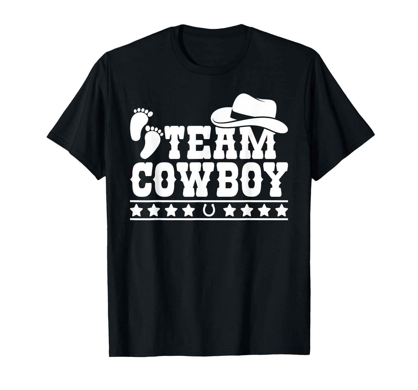 Team Cowboy Baby Gender Reveal Outfit Team Boy Gender Reveal T-Shirt