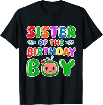 Sister Of The Birthday Boy Funny melon Family Matching T-Shirt