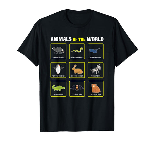 Animals Of The World Funny Rare Animals Memes T-Shirt