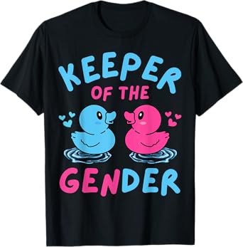 Duck Gender Reveal Keeper of Gender Baby Announcement Auntie T-Shirt