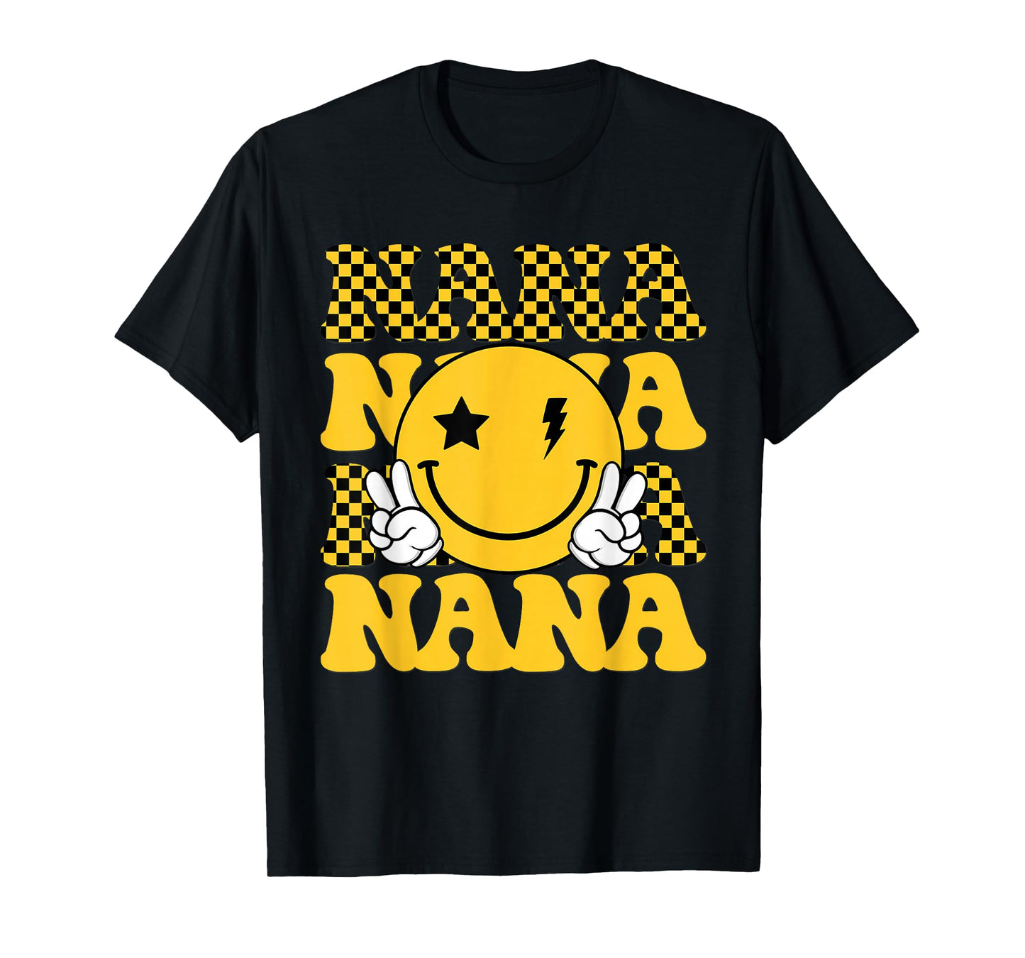 Nana One Happy Dude 1st Smile Face Birthday Family Matching T-Shirt