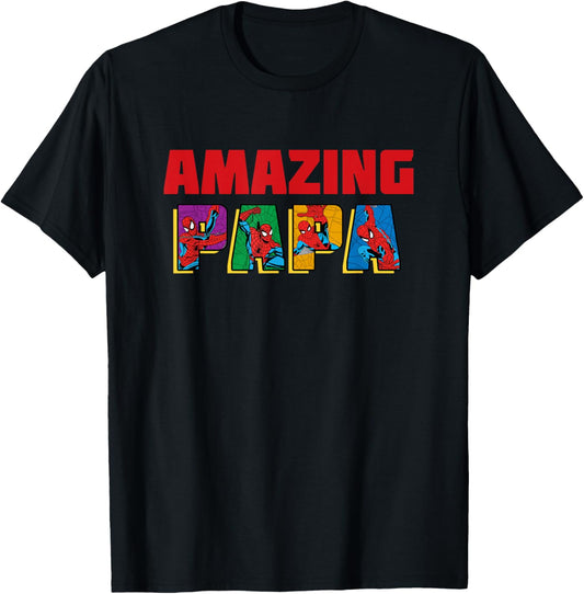 Marvel Spider-Man Amazing Papa Birthday Father’s Day T-Shirt