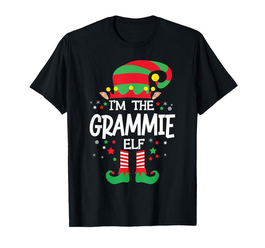 I'm the Grammie Elf Family Group Matching Christmas Pajama T-Shirt