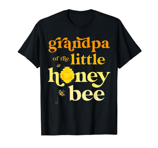 Grandpa Little Honey Bee Birthday Gender Reveal Baby Shower T-Shirt