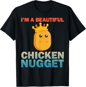 Cute Chicken Nugget Art For Women Girls Chicken Nugget Lover T-Shirt