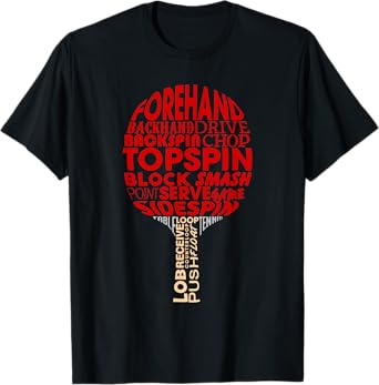 Table Tennis Ping Pong Racket Player Funny Men Women Gift T-Shirt