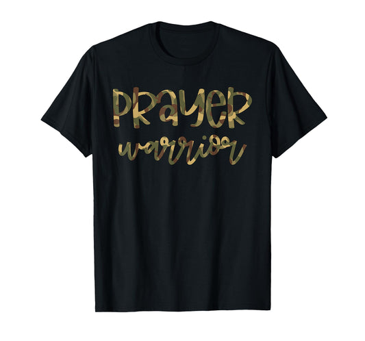 Camo Prayer Warrior Christian Pink Breast Cancer Awareness T-Shirt