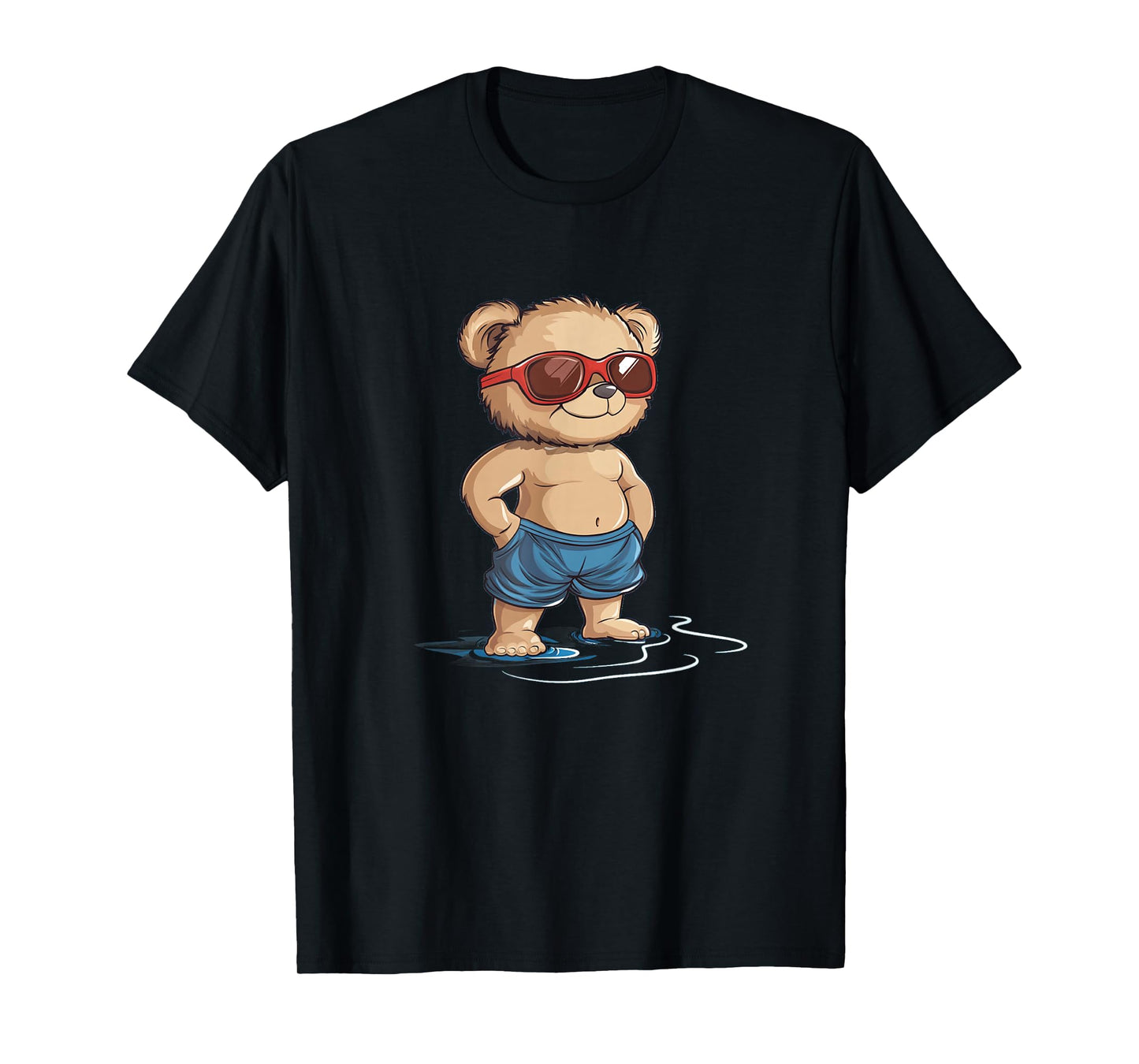 Fun Swimming Teddy Bear for Beach Adventures T-Shirt