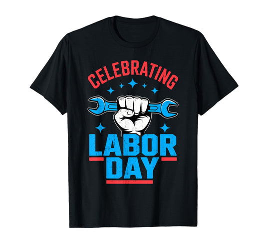 Celebrating Labor Day Retro Groovy Patriotic For Men Women T-Shirt