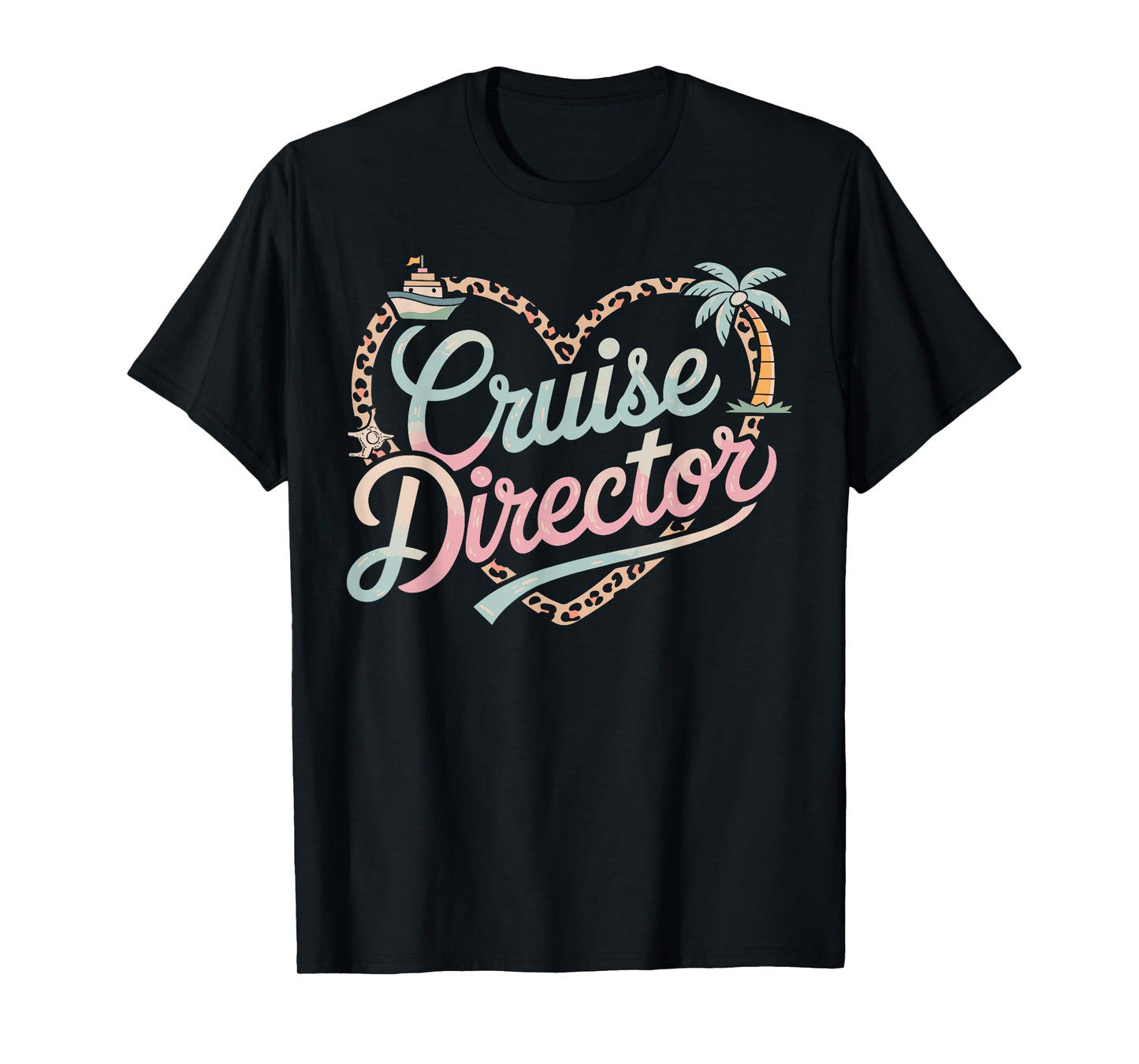 Funny Cruise Director Appreciation JM Unisex-Adults Black Small Crew Neck Short Sleeve T-Shirt