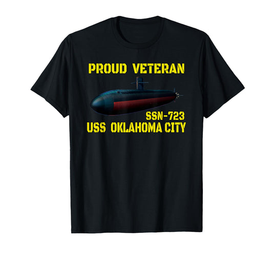 USS Oklahoma City SSN-723 Submarine Veterans Day Fathers Day T-Shirt