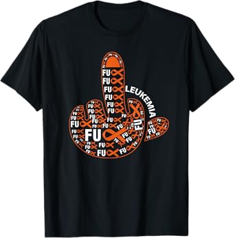 Fuck LEUKEMIA Shirt Middle finger LEUKEMIA tee T-Shirt