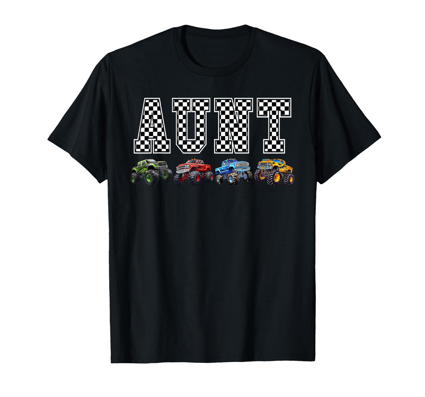 Aunt Family Crew Monster Truck Lover Birthday Matching T-Shirt