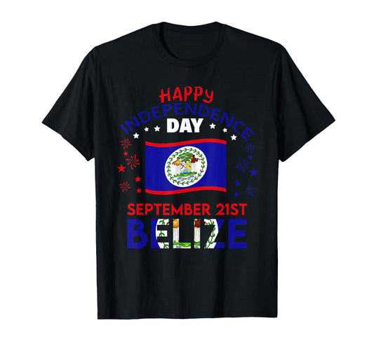 Belize 44th Independence Day Belizean Pride Belize Flag T-Shirt