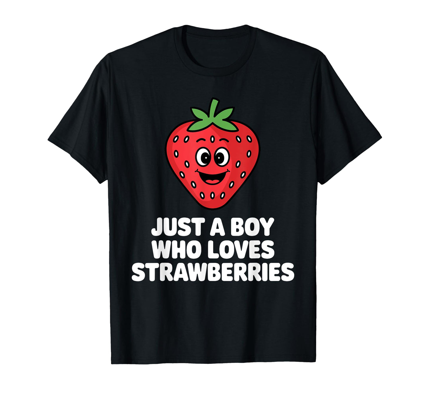 Funny Strawberry Design For Boys Men Fruit Strawberry Lover T-Shirt