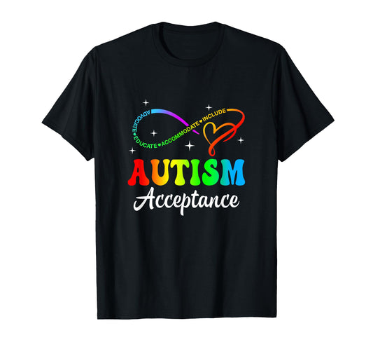 Autism Awareness Acceptance Infinity Symbol Men Women Kid T-Shirt
