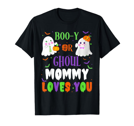 Boo-y Or Ghoul Mommy Loves You Boo Halloween Baby Gender T-Shirt