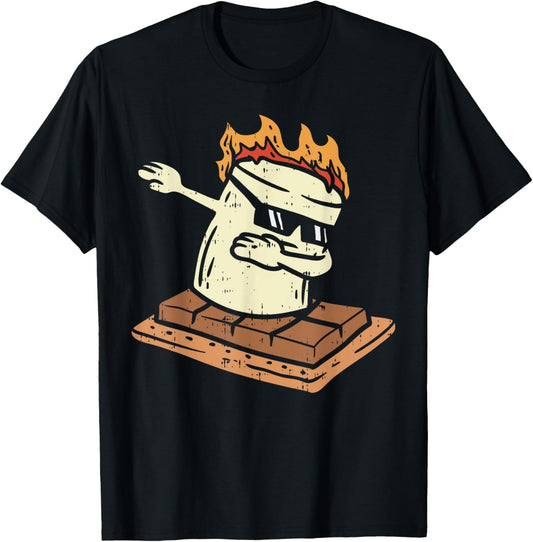 Dabbing Smore Marshmallow Cute Dab Dance Camping Camper Gift T-Shirt