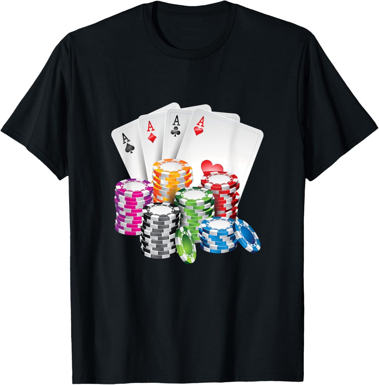 Poker King Queen Card Casino Chip Gambling T-Shirt