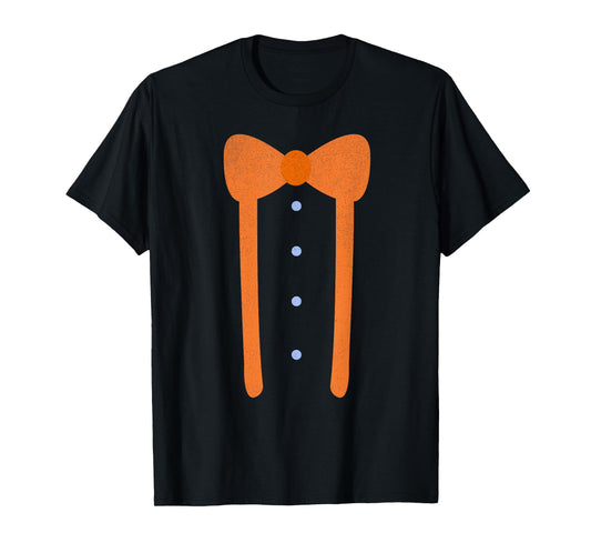 Cute Bow Tie and Suspenders Funny Lazy Halloween Costume T-Shirt