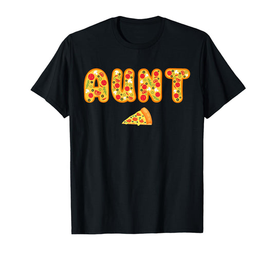 Aunt Uncle Matching Birthday Squad Crew Pizza Family T-Shirt