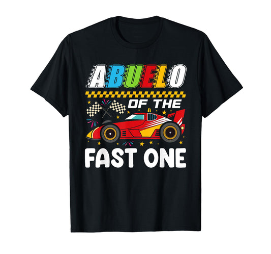 Abuelo of The Fast One First Birthday Racing Car Family T-Shirt