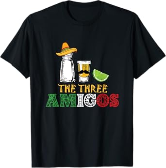 The 3 Three Amigos T-shirt - salt, tequila & lime T-Shirt