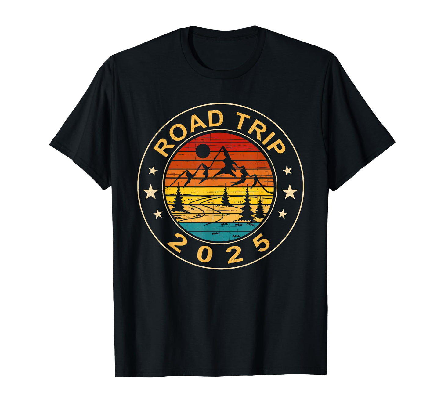 Road Trip 2025 Matching Family Vacay Camping Travel T-Shirt