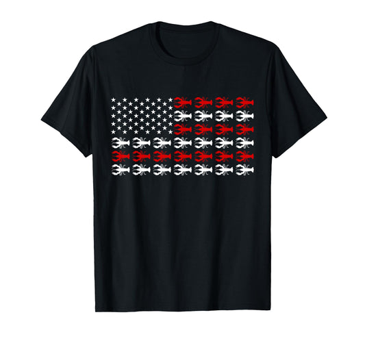 Vintage USA Flag Crawfish Season Crawfish Boil Party T-Shirt