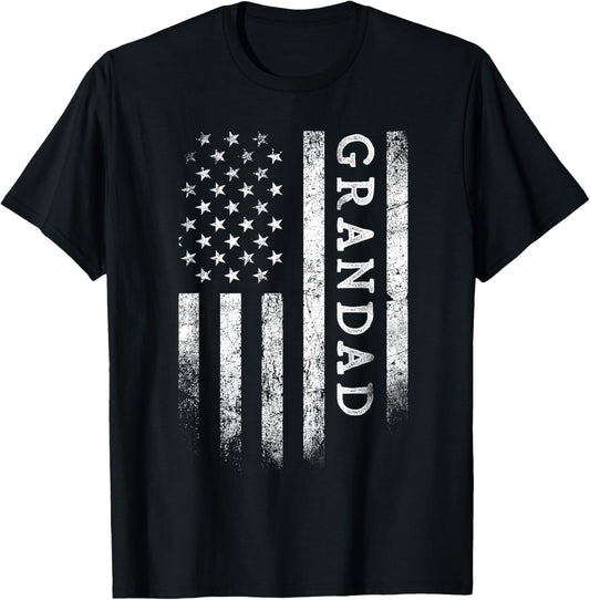 Grandad American Flag Grandad Gifts Patriotic Father's Day T-Shirt