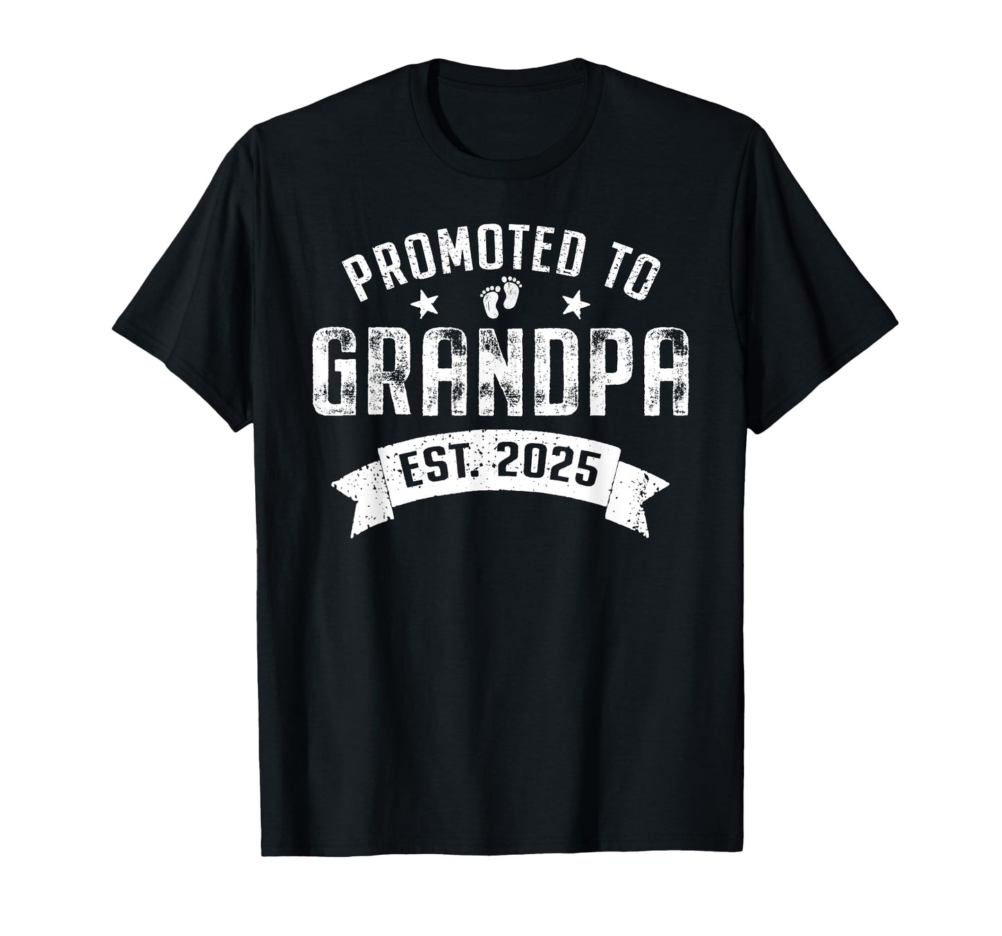 Promoted to Grandpa 2025 Cool Grandparents Baby Announcement T-Shirt