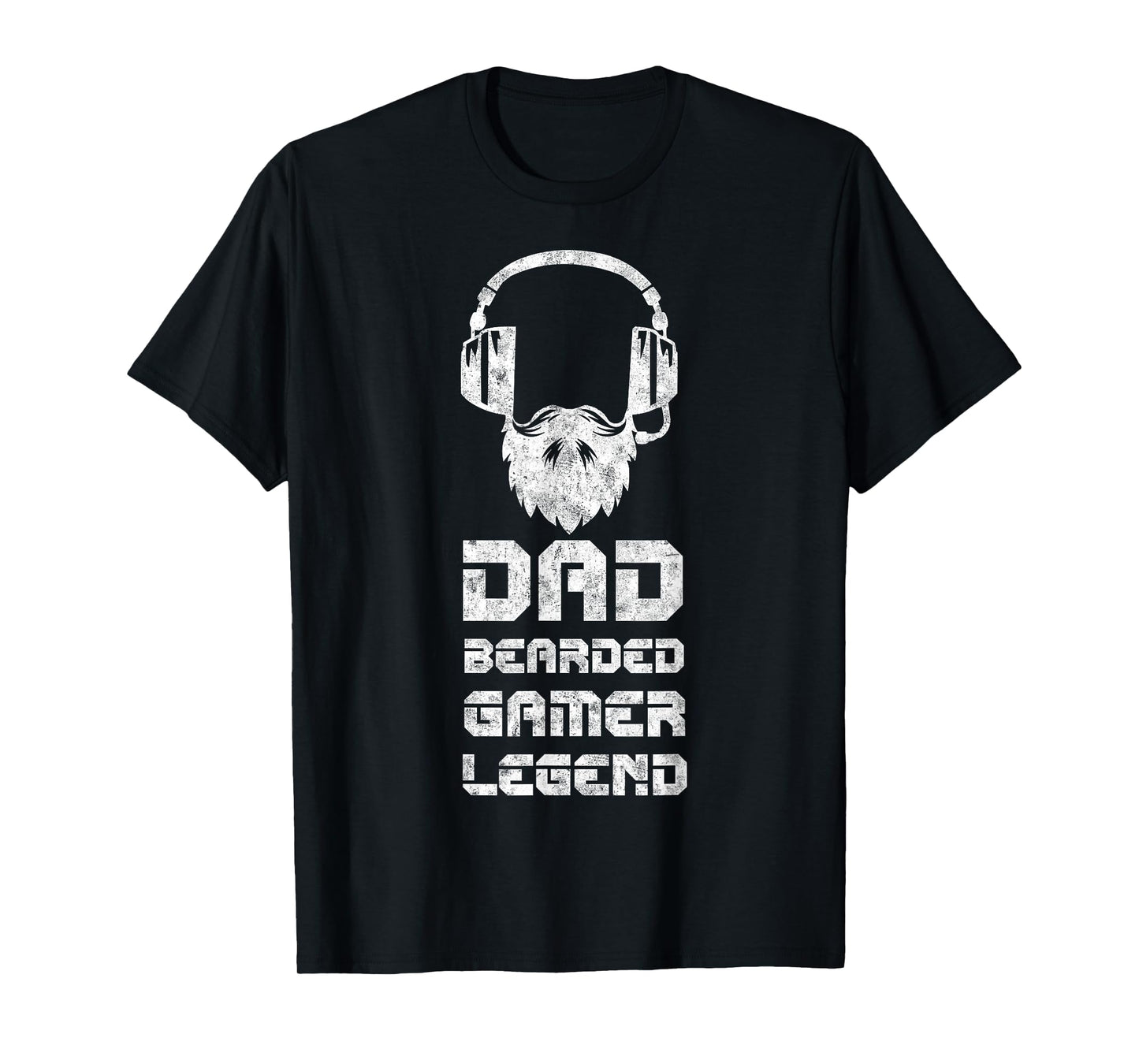 Dad Bearded Gamer Father's Day Humor Tee Bearded Daddy Gamer T-Shirt