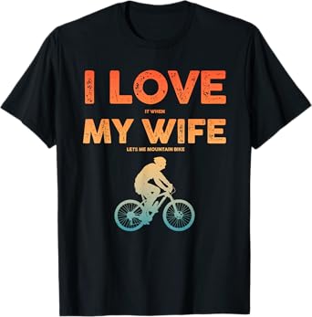 Funny Mountain Bike Art For Men Dad MTB Mountain Biking T-Shirt