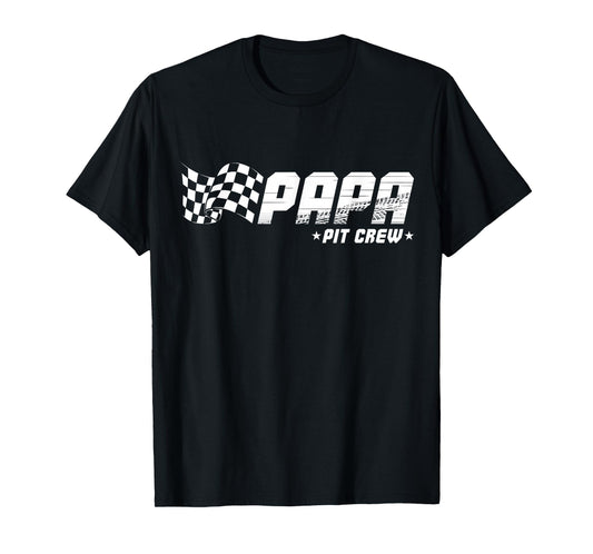 Papa Pit Crew Race Car Birthday Family Racing T-Shirt
